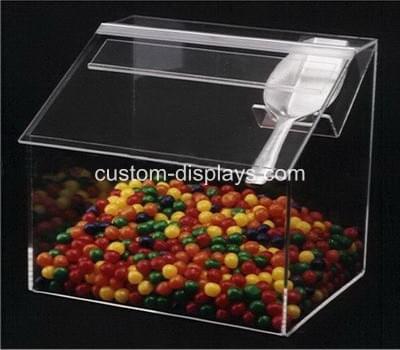 Candy bin with scoop