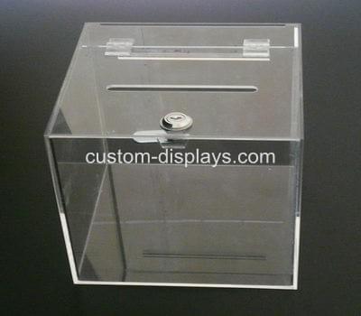 Acrylic ballot box with lock