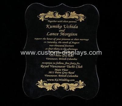 Acrylic wedding invitations