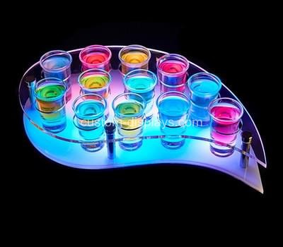 LED light shot glass holder tray