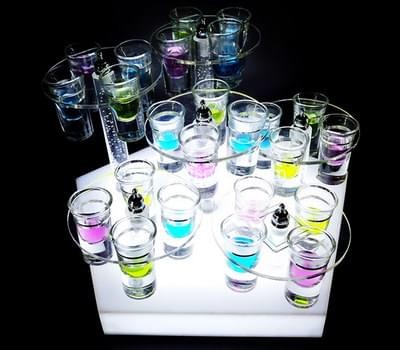 LED shot glass holder