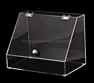 Clear acrylic box with hinged lid