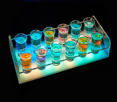 LED light shot glasses tray