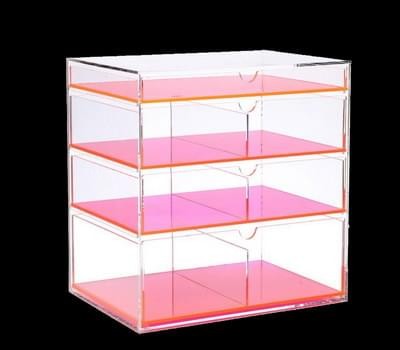 Acrylic drawer box with colored dividers