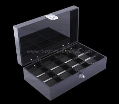Black acrylic box with lid