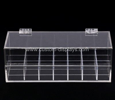 Hinged acrylic compartment box