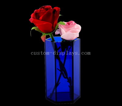 Blue acrylic vase