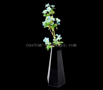 Black acrylic vase