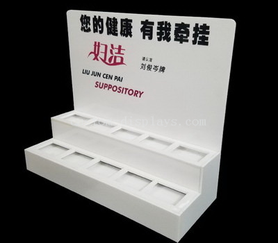 White makeup display stand