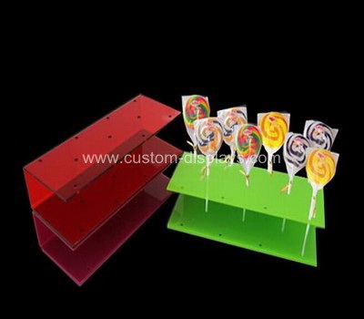 Colored acrylic lollipop display stand