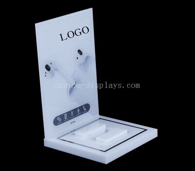 Custom LOGO white acrylic earpods display stand