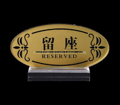 Custom reserved table signs