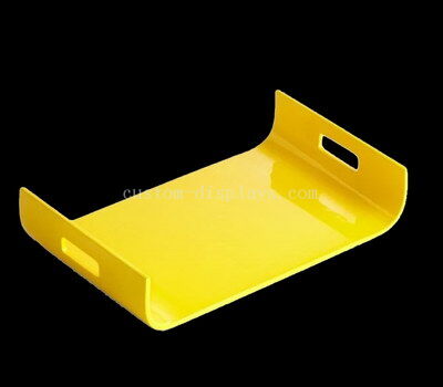Yellow acrylic U shaped tray wholesale