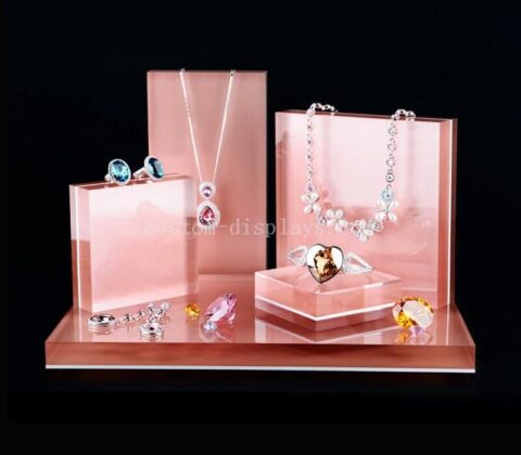 CJD-173-1 Colored acrylic jewelry necklace display block wholesale