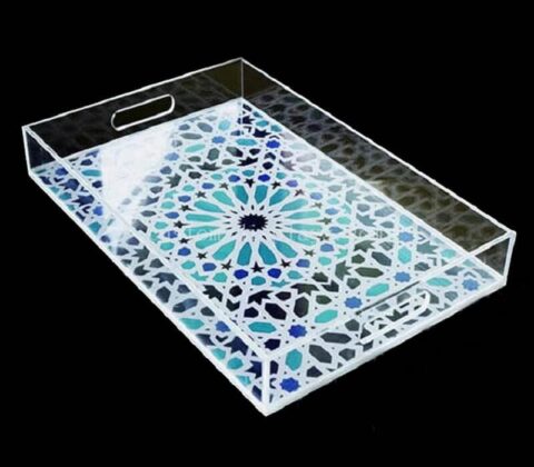 Custom UV printing lucite acrylic tray manufacturer
