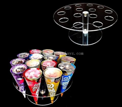 Custom clear acrylic ice cream display stand