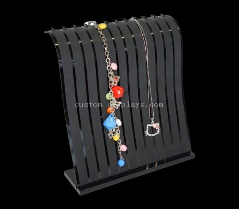 Black acrylic necklace display stand wholesale