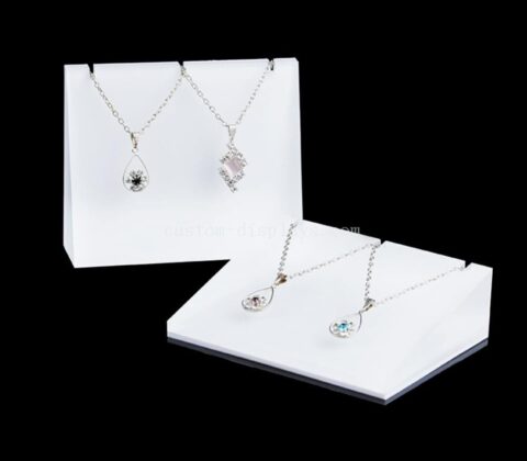 White jewelry display display block stand for necklace