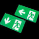 Custom self adhesive fire exit sign wall stickers