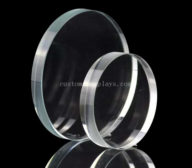 Custom clear round acrylic disc perpex blocks
