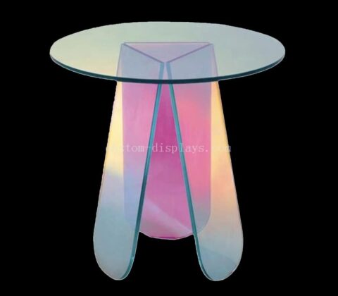 Custom iridescent acrylic coffee table