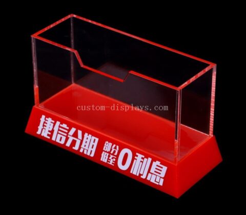 Modern Red And Clear Acrylic Business Card Holder Wholesale