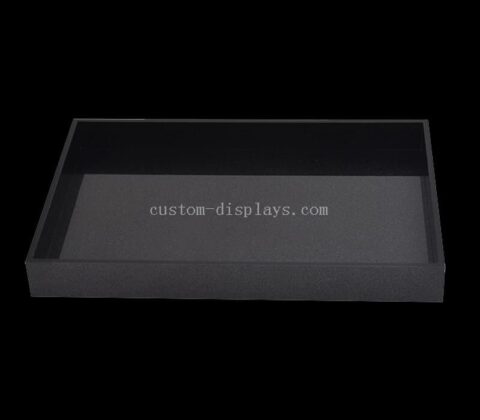 Custom black acrylic tray without handle