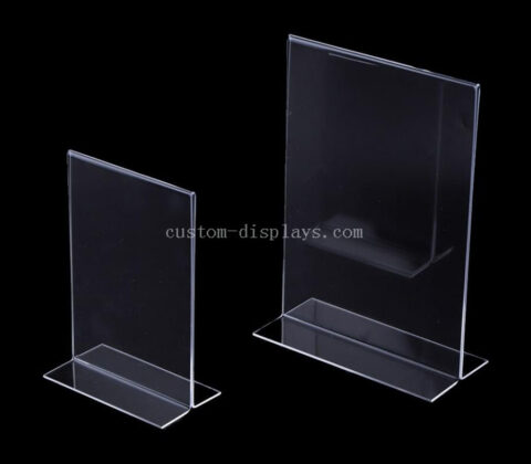 Double Frames Clear Acrylic Display Stand for Store Restaurant
