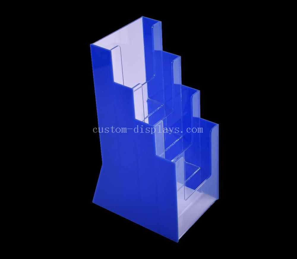 Custom Blue Acrylic Plastic Brochure Holders