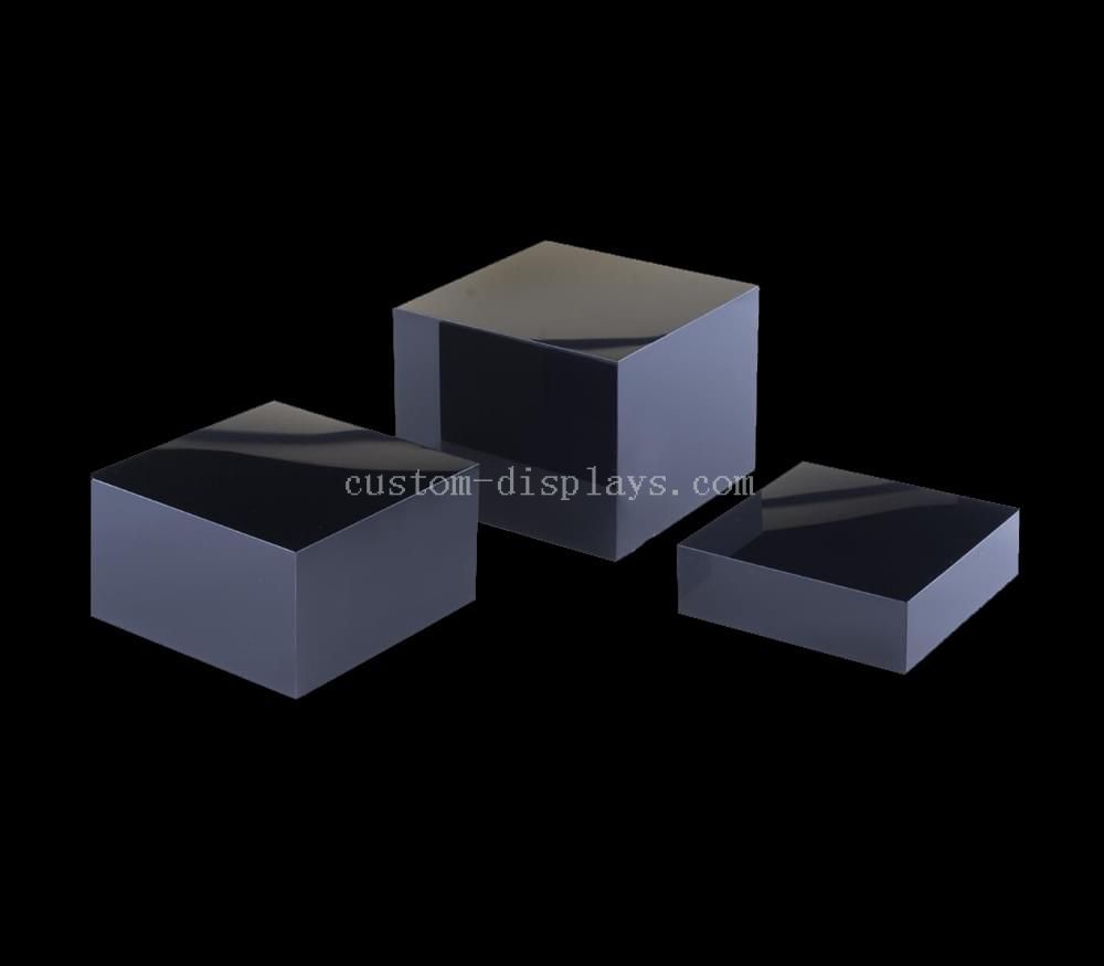 Custom Solid Black Acrylic Blocks