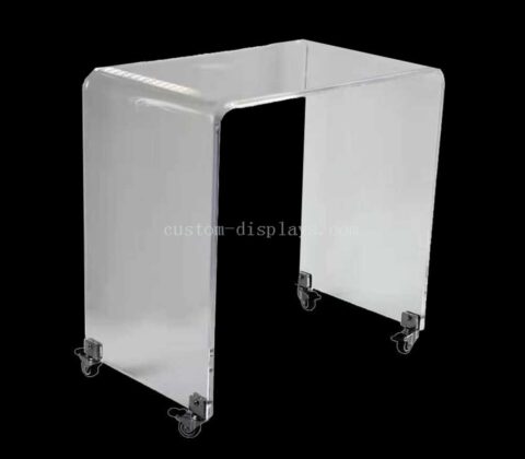 Custom Lucite Acrylic Coffee Table End Table With Wheels