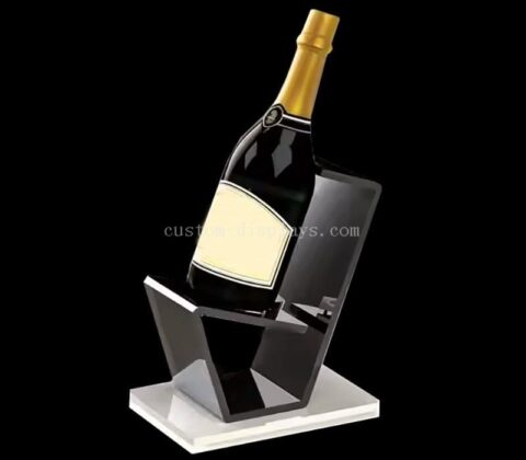 Personalizzabile singola bottiglia acrilico vino Display Stand Rack all'ingrosso