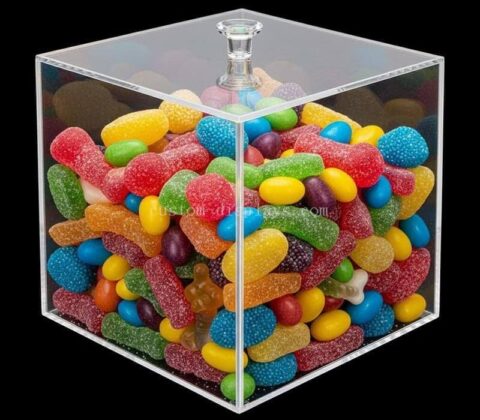Boîte de stockage de bonbons en acrylique transparent personnalisée