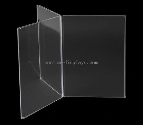 Esposizione su misura della tenda da tavolo in acrilico trasparente a 6 lati a forma di Y