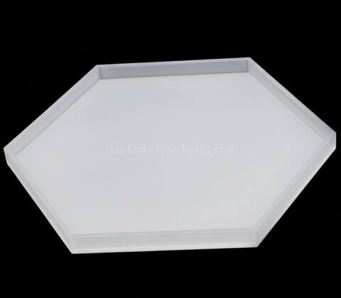 Fabrik benutzerdefinierte mattiert sechseckigen Snack Acryl Tablett