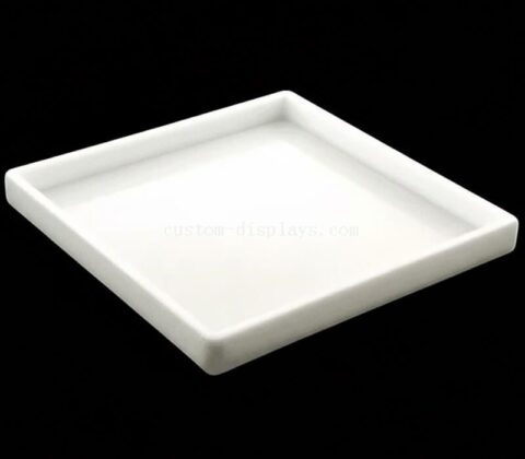 Bandeja acrílica blanca personalizada