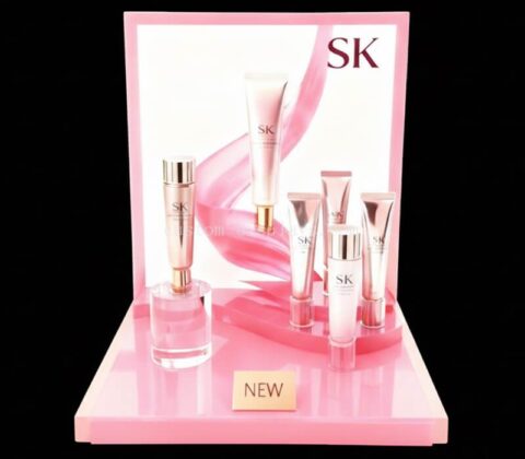 Individueller Kosmetikständer aus Acryl