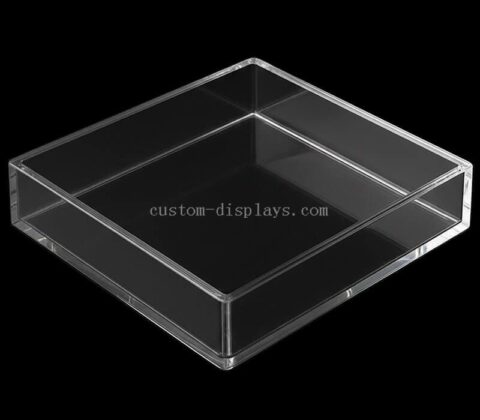 Bandeja de acrílico transparente personalizada sin asas