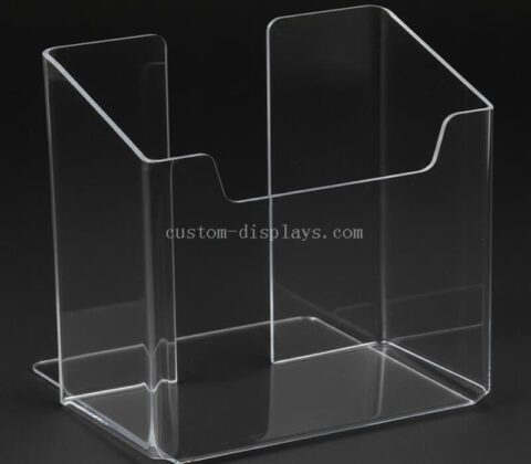 Maßgefertigter Broschürenhalter aus transparentem Acryl für Theken