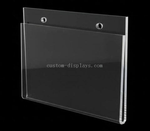 Portacarteles acrílicos personalizados con marco en U para montaje en pared