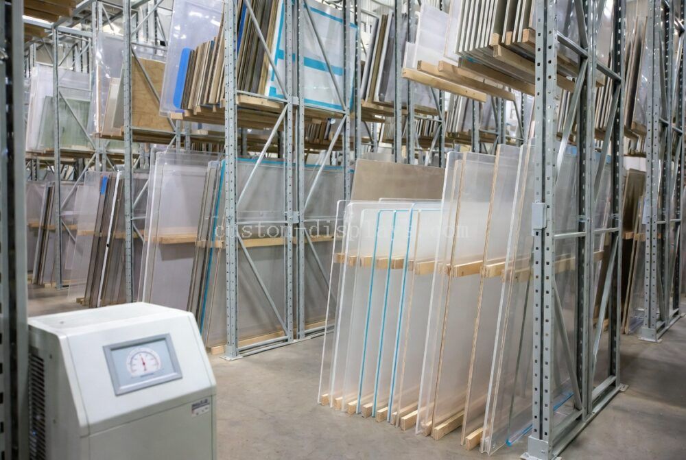 Acrylic Sheet Vertical Storage Rack with Humidity Control