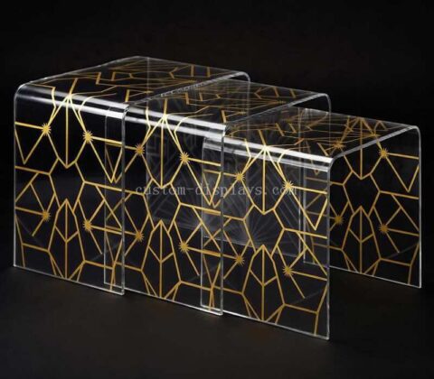 Mesas nido acrílicas Art Decó de 3 piezas Fabricante