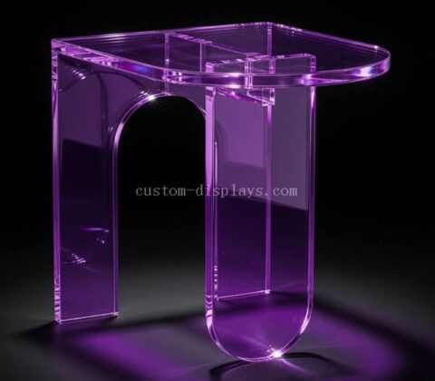 Customized Purple Acrylic End Table