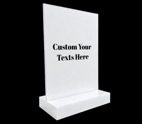 Señal de mesa acrílica personalizada