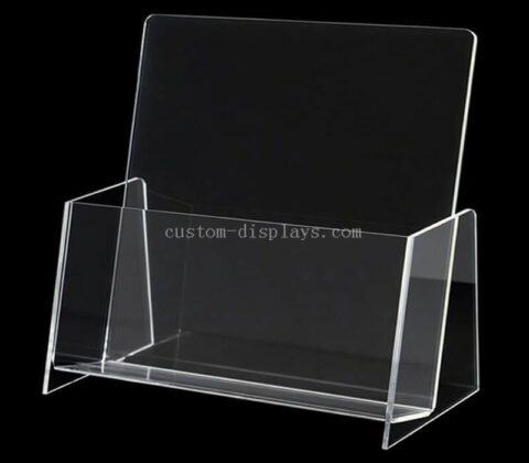 Portafolletos de plástico transparente Soporte acrílico para folletos para mostrador
