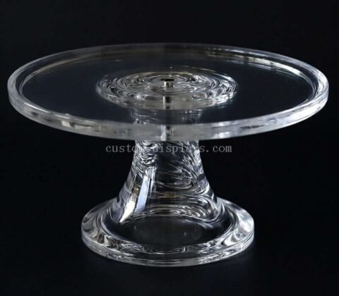 Pedestal acrílico transparente personalizado para tartas