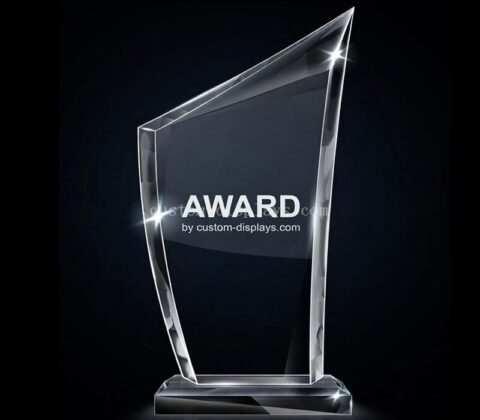 Placa de cristal transparente personalizada