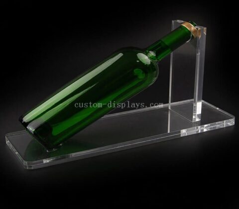 Clear Acrylic Tilted Wine Bottle Display Stand