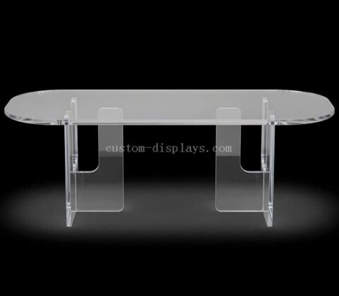 Minimalist Clear Acrylic Oval Coffee Table
