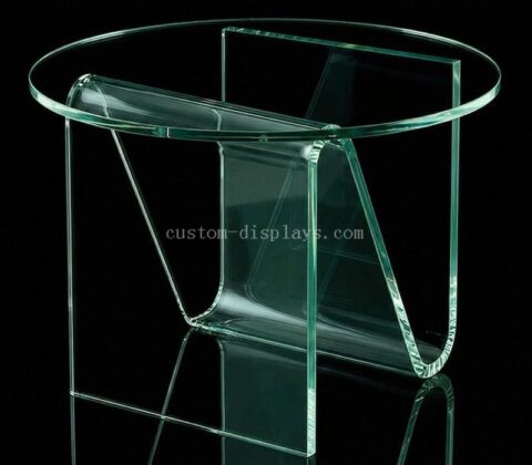 Mesa auxiliar de cristal acrílico verde personalizada